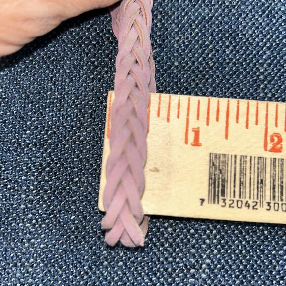 53” Lavender PURPLE BRAIDED BELT 1/2” Wide - Picture 6 of 6
